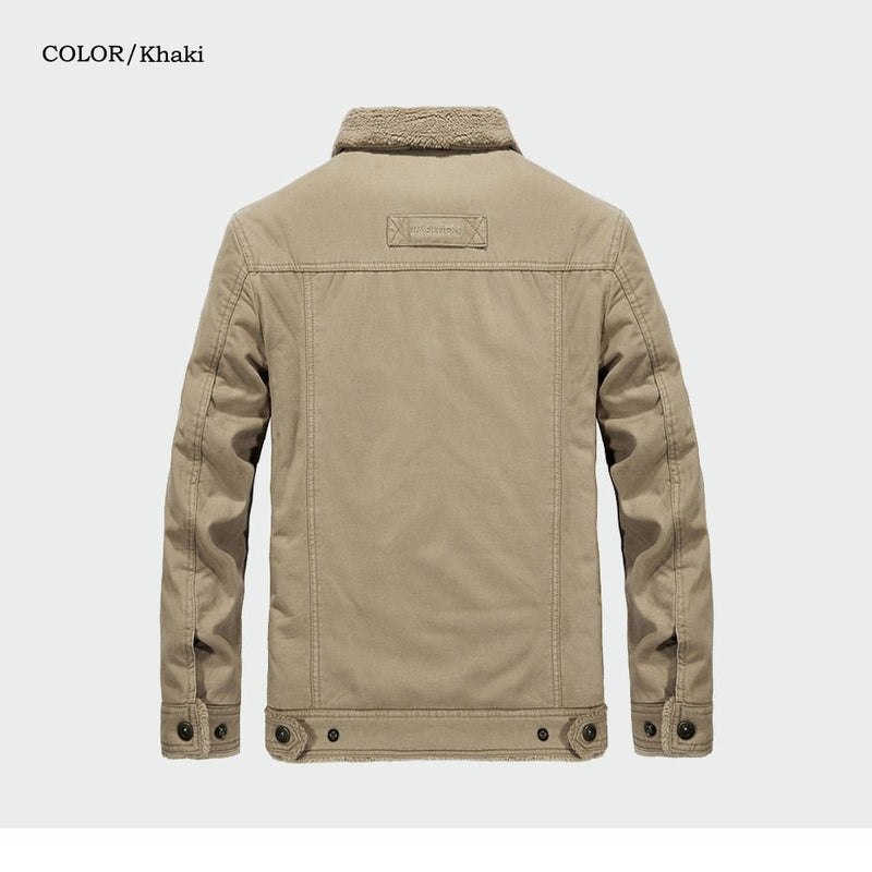 Men's Thick Fleece Coats Winter Warm Jackets Padded Casual Hooded Thermal Parka New Men Overcoat Mens Brand Clothing M-6XL ML081 - Starttech Online Market