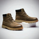 Men's Warm Snow Boots Men's Mid-cut Leather Tooling Boots Men's Trend - Starttech Online Market