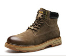 Men's Warm Snow Boots Men's Mid-cut Leather Tooling Boots Men's Trend - Starttech Online Market