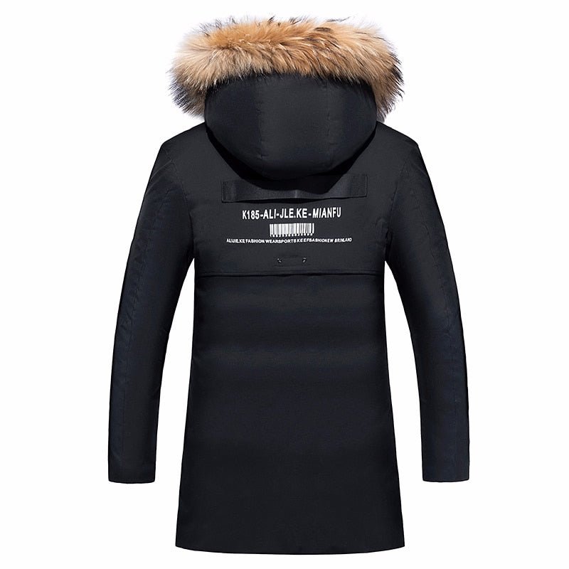 Mens Winter Business Parkas Men Luxury Outwear Waterproof black Parka Coat Plus size Casual Warm Thick Fur Collar hooded Jacket - Starttech Online Market