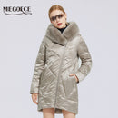 MIEGOFCE New Women's Cotton Coat With Stylish Fur Collar Rex Rabbit Long Winter Jacket - Starttech Online Market