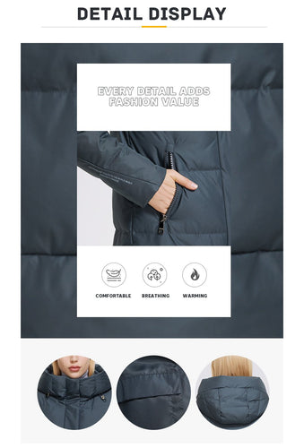MIEGOFCE Winter Women Mid-length Coat Hooded Design To Keep Warm And Windproof Parka Zipper Jackets - Starttech Online Market