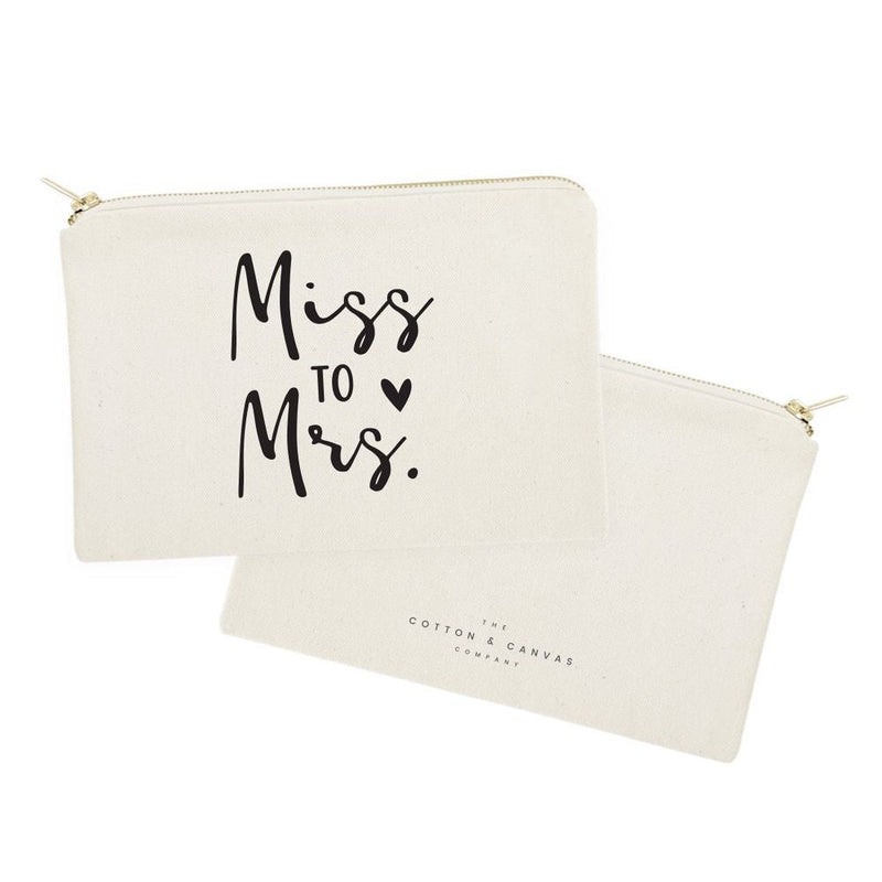 Miss to Mrs. Cotton Canvas Cosmetic Bag - Starttech Online Market