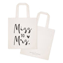 Miss to Mrs. Wedding Cotton Canvas Tote Bag - Starttech Online Market
