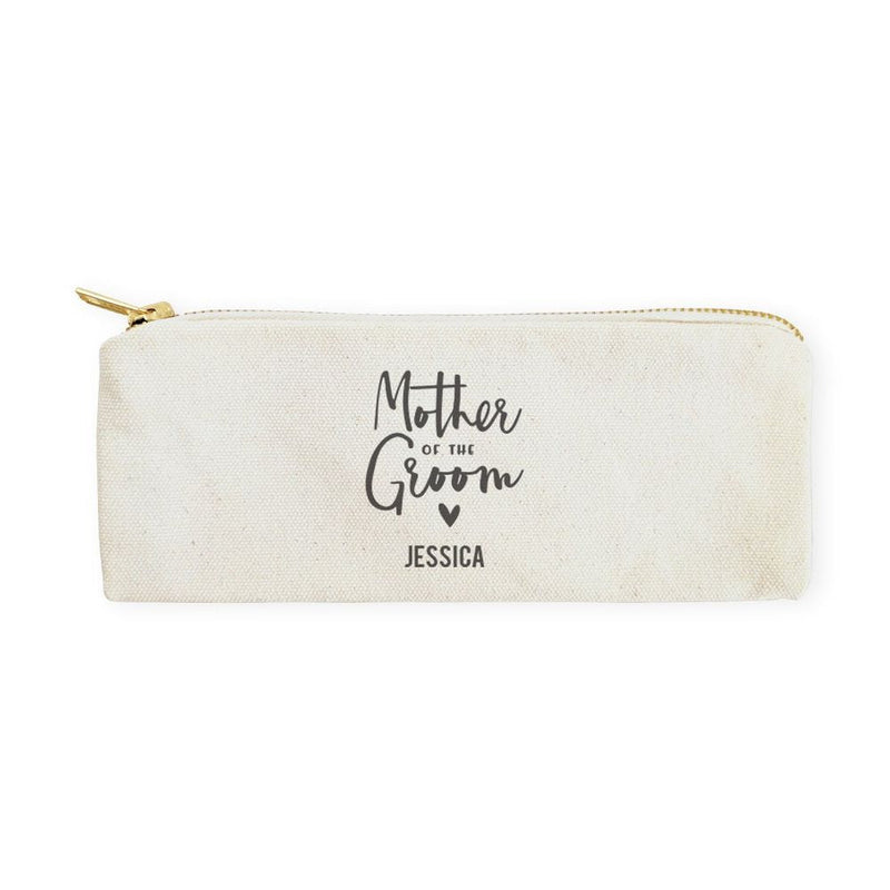 Mother of the Groom Personalized Cotton Canvas Pencil Case and Travel Pouch - Starttech Online Market