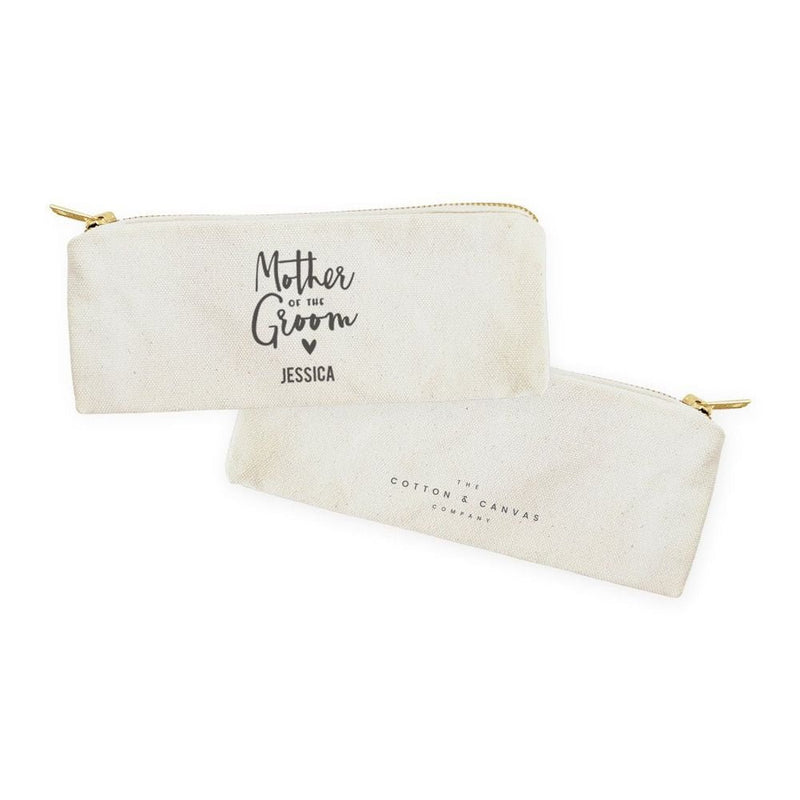 Mother of the Groom Personalized Cotton Canvas Pencil Case and Travel Pouch - Starttech Online Market