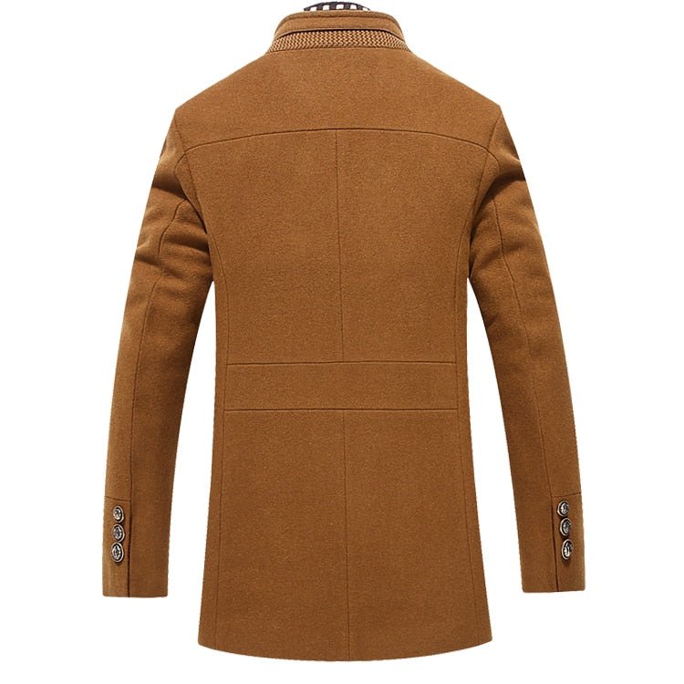 Mountainskin New Men Woollen Coat Winter Fleece Warm Jackets Fashion Trench Outerwear - Starttech Online Market