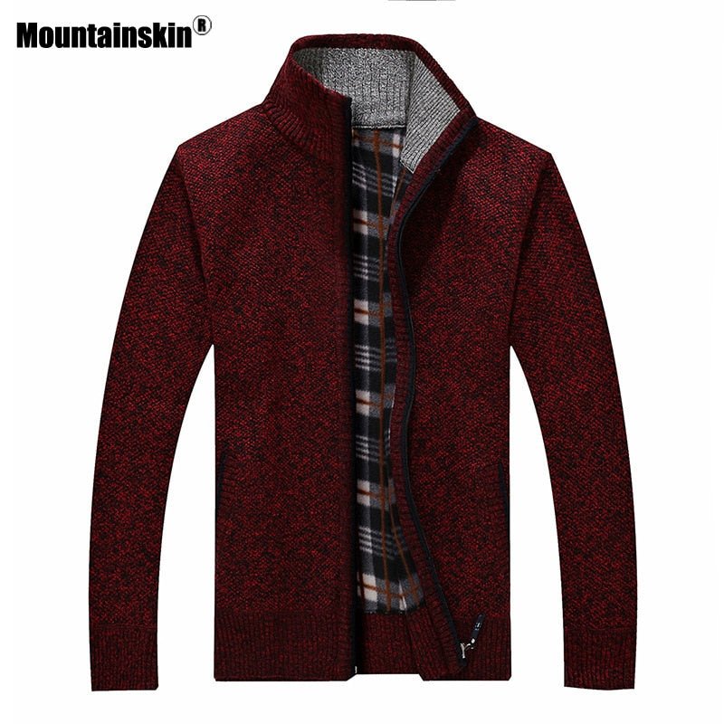 Mountainskin New Men's Sweaters Autumn Winter Warm Pullover Thick Cardigan Coats Mens Brand Clothing Male Casual Knitwear SA582 - Starttech Online Market