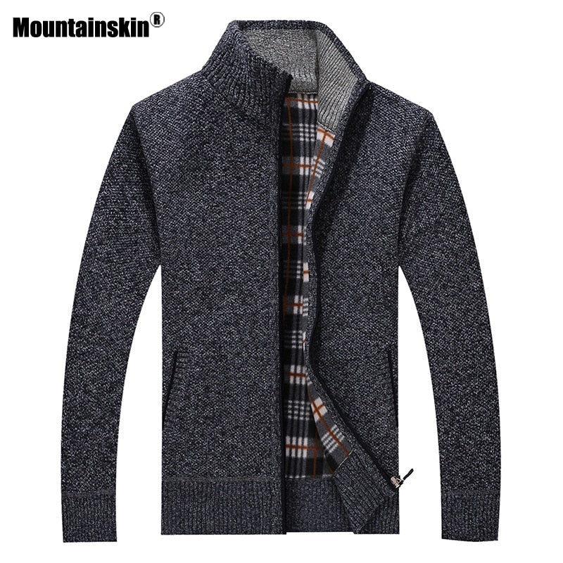 Mountainskin New Men's Sweaters Autumn Winter Warm Pullover Thick Cardigan Coats Mens Brand Clothing Male Casual Knitwear SA582 - Starttech Online Market