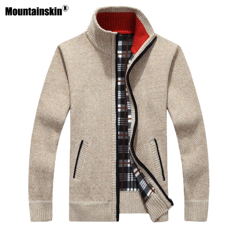 Mountainskin New Men's Sweaters Autumn Winter Warm Pullover Thick Cardigan Coats Mens Brand Clothing Male Casual Knitwear SA582 - Starttech Online Market