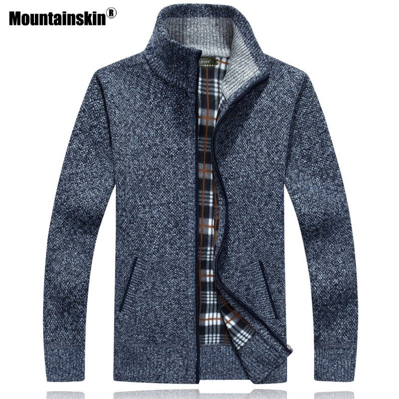 Mountainskin New Men's Sweaters Autumn Winter Warm Pullover Thick Cardigan Coats Mens Brand Clothing Male Casual Knitwear SA582 - Starttech Online Market