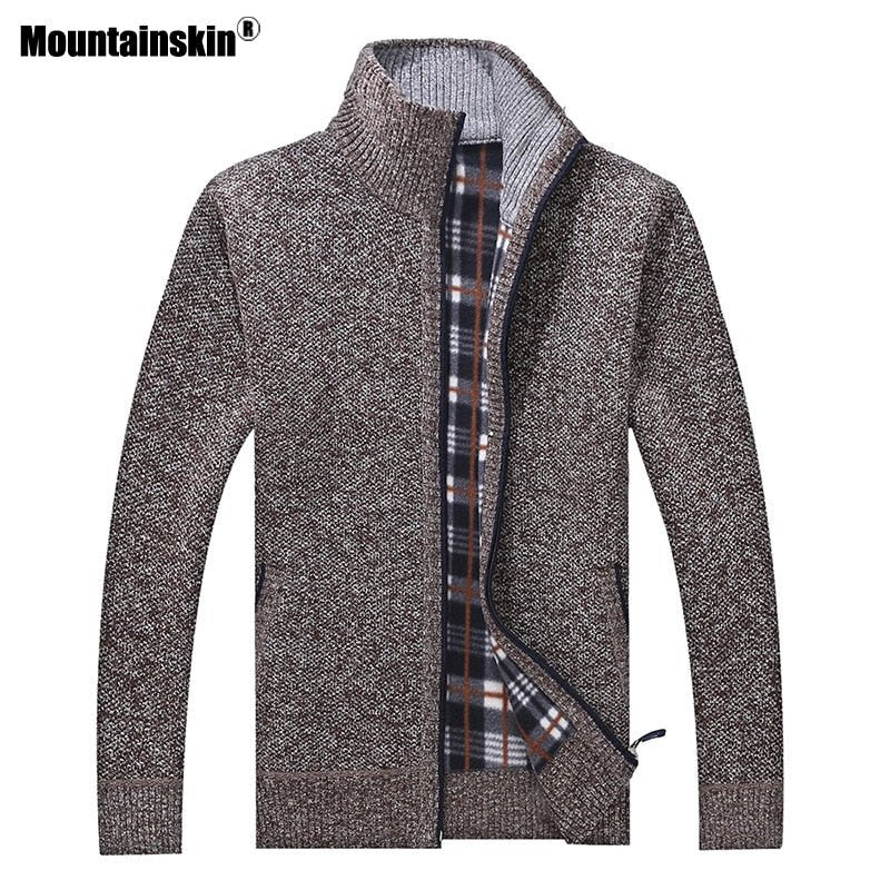 Mountainskin New Men's Sweaters Autumn Winter Warm Pullover Thick Cardigan Coats Mens Brand Clothing Male Casual Knitwear SA582 - Starttech Online Market