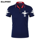 Mustang Polo Shirt for Man Summer Mustang Logo Polo Shirt Short Sleeve Male Cotton Turn-down Collar Tops Polo Shirt Men - Starttech Online Market