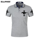 Mustang Polo Shirt for Man Summer Mustang Logo Polo Shirt Short Sleeve Male Cotton Turn-down Collar Tops Polo Shirt Men - Starttech Online Market