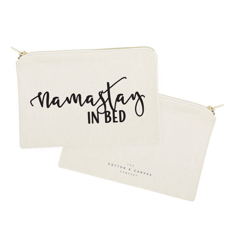 Namastay in Bed Cotton Canvas Cosmetic Bag - Starttech Online Market