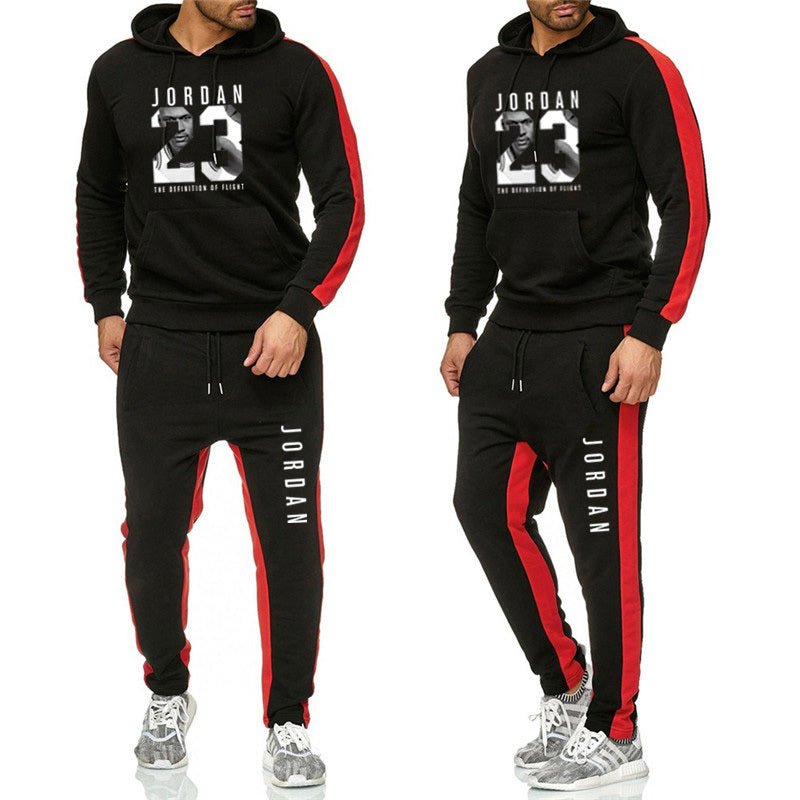 New 2019 Brand Tracksuit Classic Jordan23 Men Sportswear Two Piece Sets All Cotton Fleece Thick Hoodie+pants Sporting Suit Male - Starttech Online Market