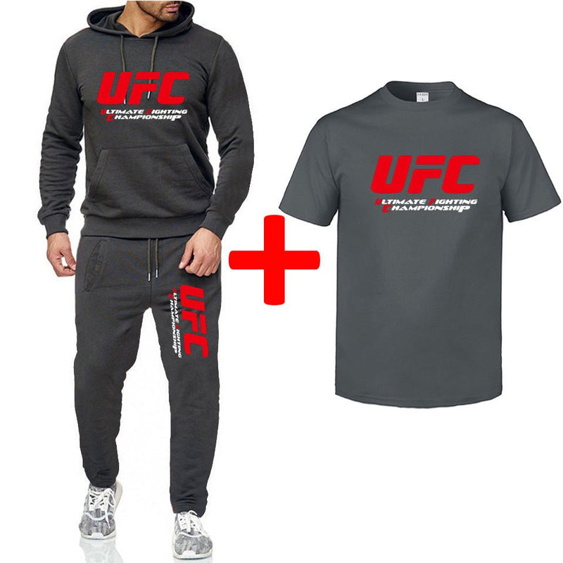 New Brand Tracksuit Fashion UFC Men Sportswear Three Piece Sets Ultimate Fighting Championship Sportswear - Starttech Online Market