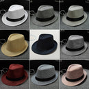 New Classic Men Women Straw Fedora Hat Wide Brim Panama Summer Hat - Starttech Online Market