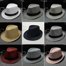 New Classic Men Women Straw Fedora Hat Wide Brim Panama Summer Hat - Starttech Online Market