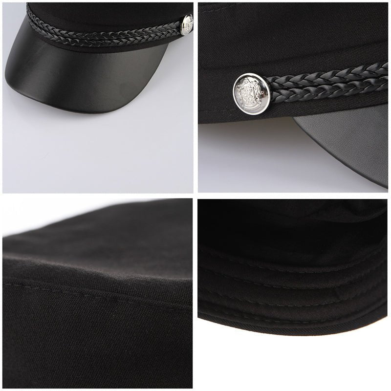 New High Quality Casual Military Cap Man & Woman Cotton Beret Flat Captain Cap Trucker Vintage Sport - Starttech Online Market