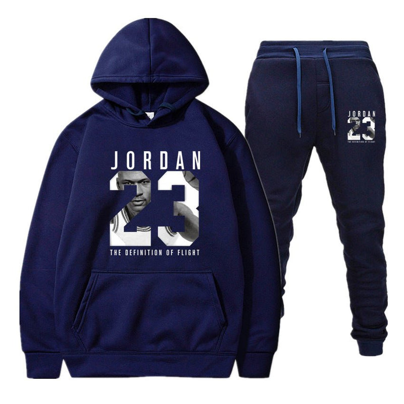 New JORDAN 23 Men Sportswear Hoodies Pullover Hip Hop Women Hoodie+Pant Sporting Suit 2-Piece - Starttech Online Market