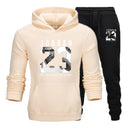 New JORDAN 23 Men Sportswear Hoodies Pullover Hip Hop Women Hoodie+Pant Sporting Suit 2-Piece - Starttech Online Market