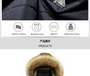 new winter 2019 men's fashion trend of casual Korean Slim plus thick velvet long section of high-quality solid color coat M-5XL - Starttech Online Market