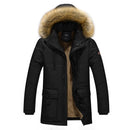 new winter 2019 men's fashion trend of casual Korean Slim plus thick velvet long section of high-quality solid color coat M-5XL - Starttech Online Market