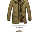 new winter 2019 men's fashion trend of casual Korean Slim plus thick velvet long section of high-quality solid color coat M-5XL - Starttech Online Market