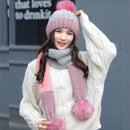New Women Winter Hat Scarf /Gloves Sets Three Piece Knitted Hats Scarf Sets for Girls - Starttech Online Market