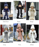 New Women Winter Hat Scarf /Gloves Sets Three Piece Knitted Hats Scarf Sets for Girls - Starttech Online Market