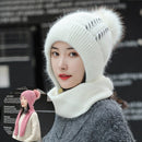 New Women Winter Hat Scarf /Gloves Sets Three Piece Knitted Hats Scarf Sets for Girls - Starttech Online Market