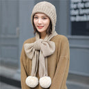 New Women Winter Hat Scarf /Gloves Sets Three Piece Knitted Hats Scarf Sets for Girls - Starttech Online Market