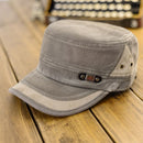Newest Cotton Breathable Men's Adjustable Flat Splicing Old Military Caps Women's Sun Hat - Starttech Online Market