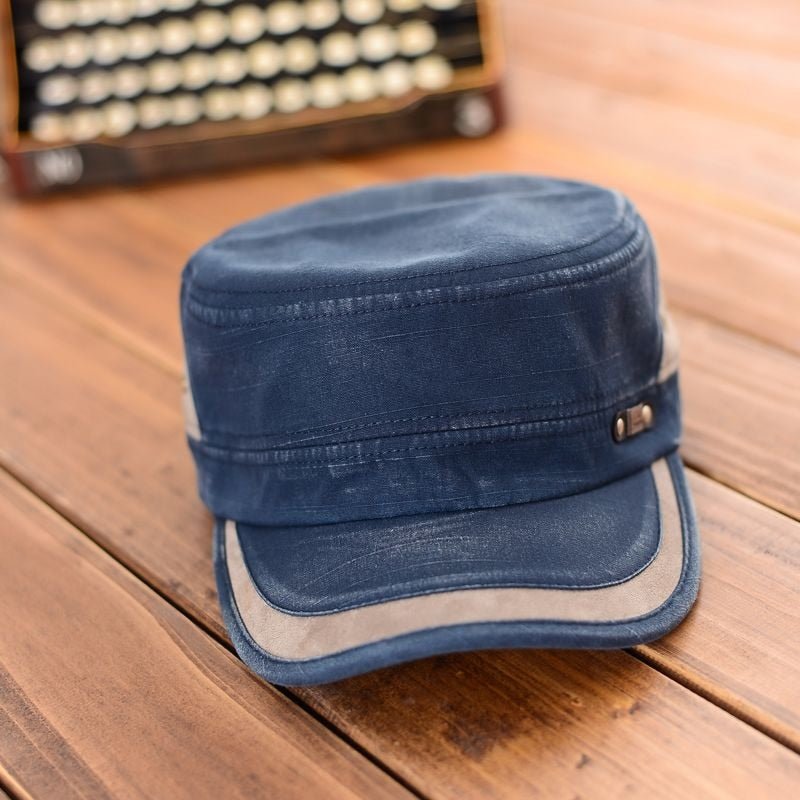 Newest Cotton Breathable Men's Adjustable Flat Splicing Old Military Caps Women's Sun Hat - Starttech Online Market