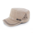 Newest Cotton Breathable Men's Adjustable Flat Splicing Old Military Caps Women's Sun Hat - Starttech Online Market