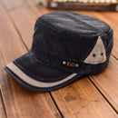 Newest Cotton Breathable Men's Adjustable Flat Splicing Old Military Caps Women's Sun Hat - Starttech Online Market