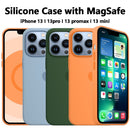 Official Magsafe Liquid Silicone Case for Apple iPhone 13 Pro Max iPhone 13 Original Wireless Magnetic Charging Cover - Starttech Online Market