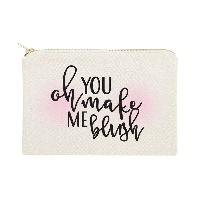 Oh You Make Me Blush Cotton Canvas Cosmetic Bag - Starttech Online Market