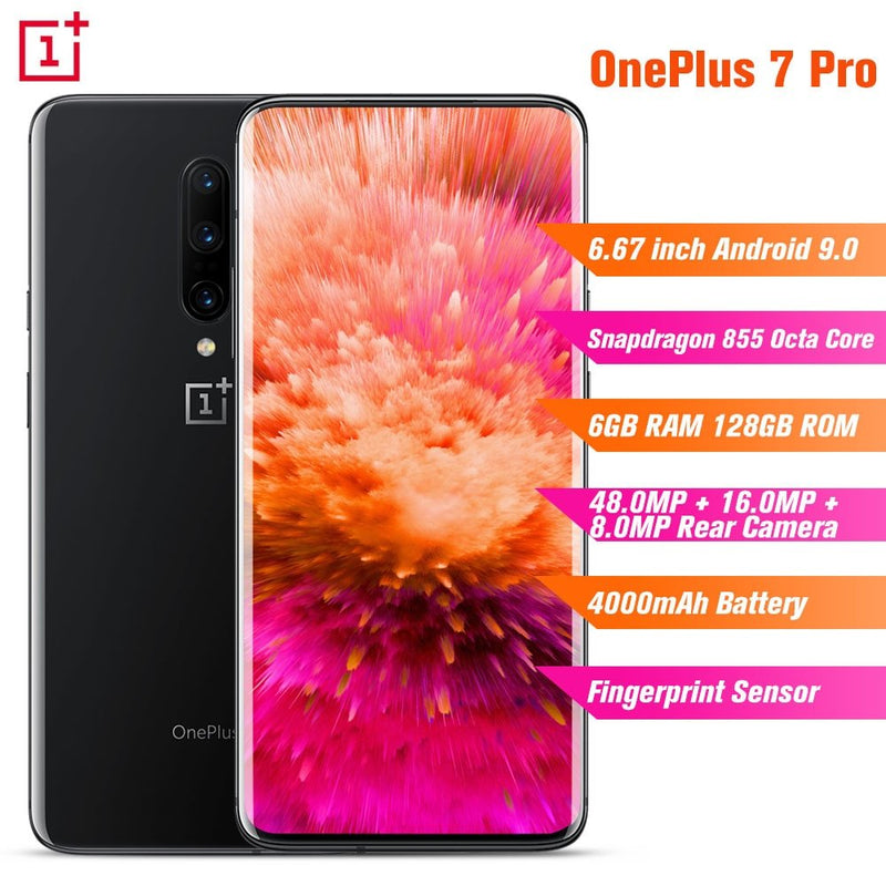 OnePlus 7 Pro 4G Smartphone 6.67'' Android 9.0 Snapdragon 855 Octa Core 2.84GHz 6GB RAM 128GB ROM 48.0MP 4000mAh Mobile Phones - Starttech Online Market