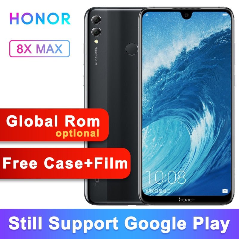 Original Honor 8X Max 6G 64G Global Rom 5000mAh 7.12 "FHD Display Snapdragon 636/660 Android 8.1 OTG Smartphone - Starttech Online Market