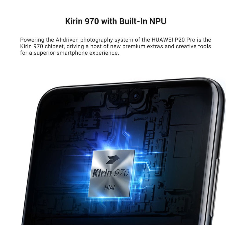 Original Huawei P20 Pro 4G LTE mobile phone Kirin 970 Android 8.1 6.1 "2440x1080 6GB RAM 128GB ROM NFC 40.0MP IP67 - Starttech Online Market