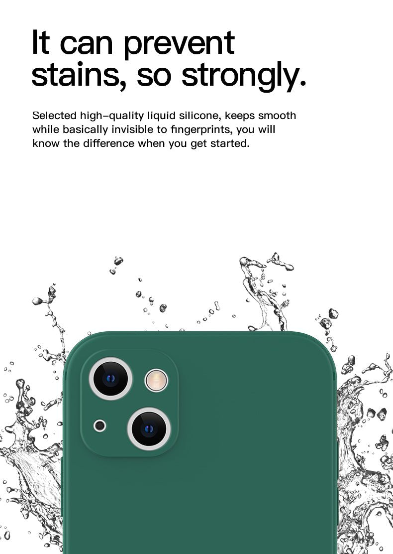 Original Square Liquid Silicone Phone Case For iPhone 13 11 12 Pro Max Mini X XR XS 7 8 Plus SE Shockproof Back Cover - Starttech Online Market