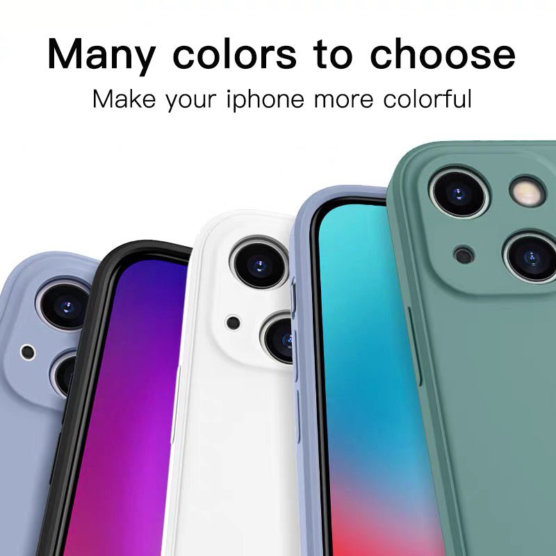 Original Square Liquid Silicone Phone Case For iPhone 13 11 12 Pro Max Mini X XR XS 7 8 Plus SE Shockproof Back Cover - Starttech Online Market