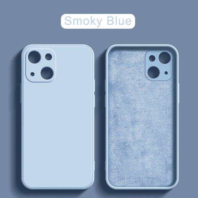 Original Square Liquid Silicone Phone Case For iPhone 13 11 12 Pro Max Mini X XR XS 7 8 Plus SE Shockproof Back Cover - Starttech Online Market