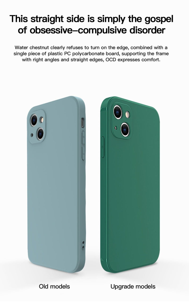 Original Square Liquid Silicone Phone Case For iPhone 13 11 12 Pro Max Mini X XR XS 7 8 Plus SE Shockproof Back Cover - Starttech Online Market