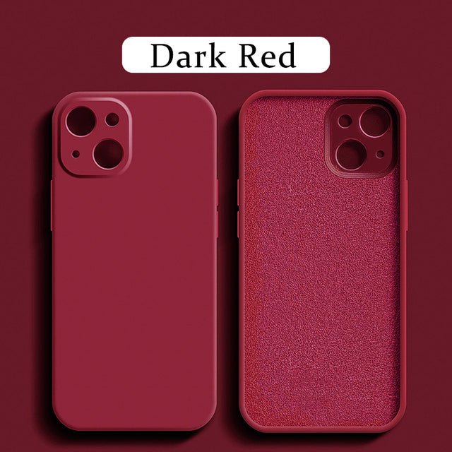 Original Square Liquid Silicone Phone Case For iPhone 13 11 12 Pro Max Mini X XR XS 7 8 Plus SE Shockproof Back Cover - Starttech Online Market
