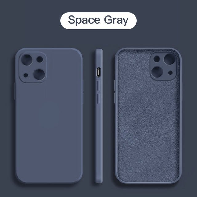 Original Square Liquid Silicone Phone Case For iPhone 13 11 12 Pro Max Mini X XR XS 7 8 Plus SE Shockproof Back Cover - Starttech Online Market