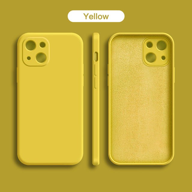 Original Square Liquid Silicone Phone Case For iPhone 13 11 12 Pro Max Mini X XR XS 7 8 Plus SE Shockproof Back Cover - Starttech Online Market