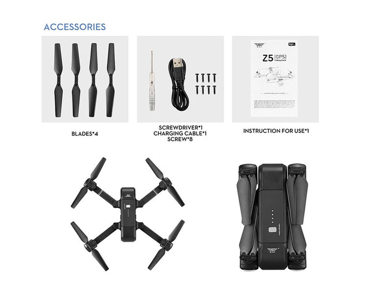 OTPRO F11 Z5 5.8G GPS Drone 1KM FPV 25 Minutes With 2-axis Gimbal 1080P Camera RC Quadcopter RTF VS Xiaomi FIMI A3 - Starttech Online Market